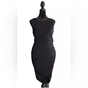 Athleta Black ruched dress Size XXS